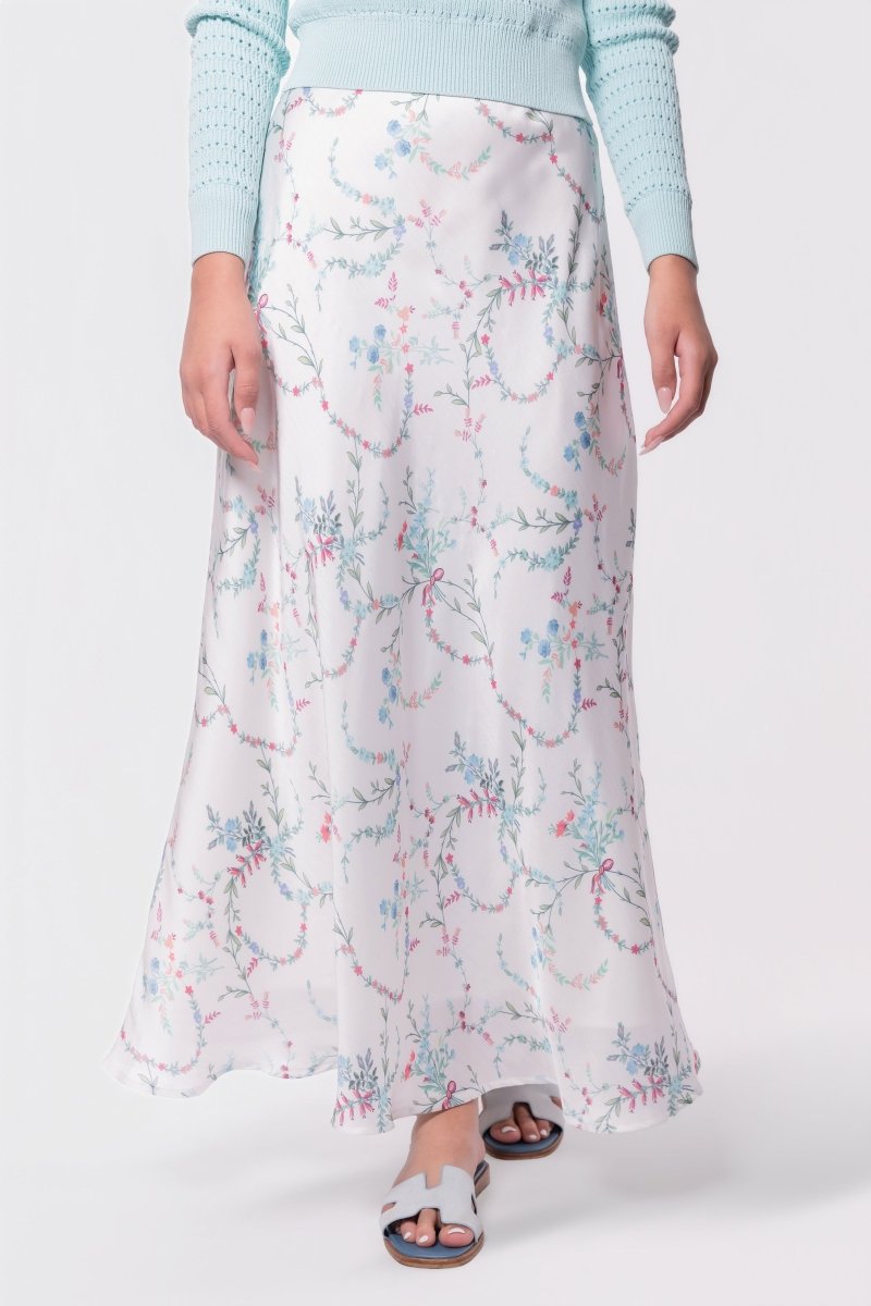 Lisa Skirt (White Flower) - Glamourous Grace