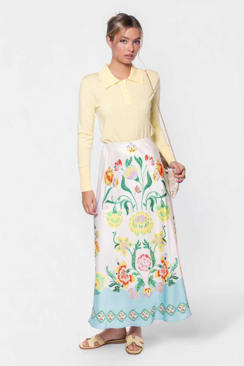 Lisa Skirt (White Pattern) - Glamourous Grace