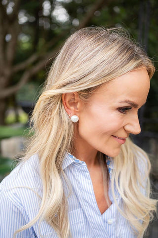 16mm Barrett Pearl Studs - Meeghan Mullin x Lisi Lerch Collection - Glamourous Grace