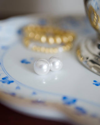 18mm Barrett Pearl Studs - Meeghan Mullin x Lisi Lerch Collection - Glamourous Grace