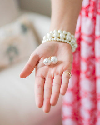18mm Barrett Pearl Studs - Meeghan Mullin x Lisi Lerch Collection - Glamourous Grace