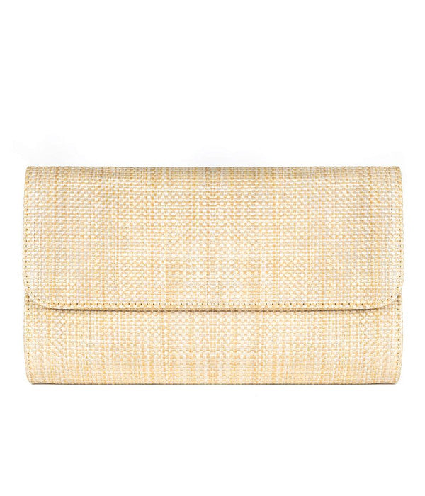 Avery Clutch - Basic - Straw - Glamourous Grace