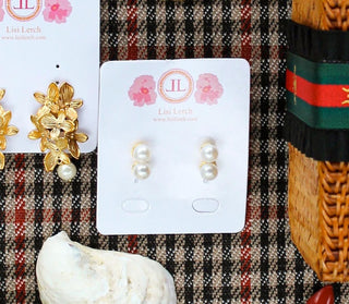 Belle - Double Pearl earrings - Glamourous Grace
