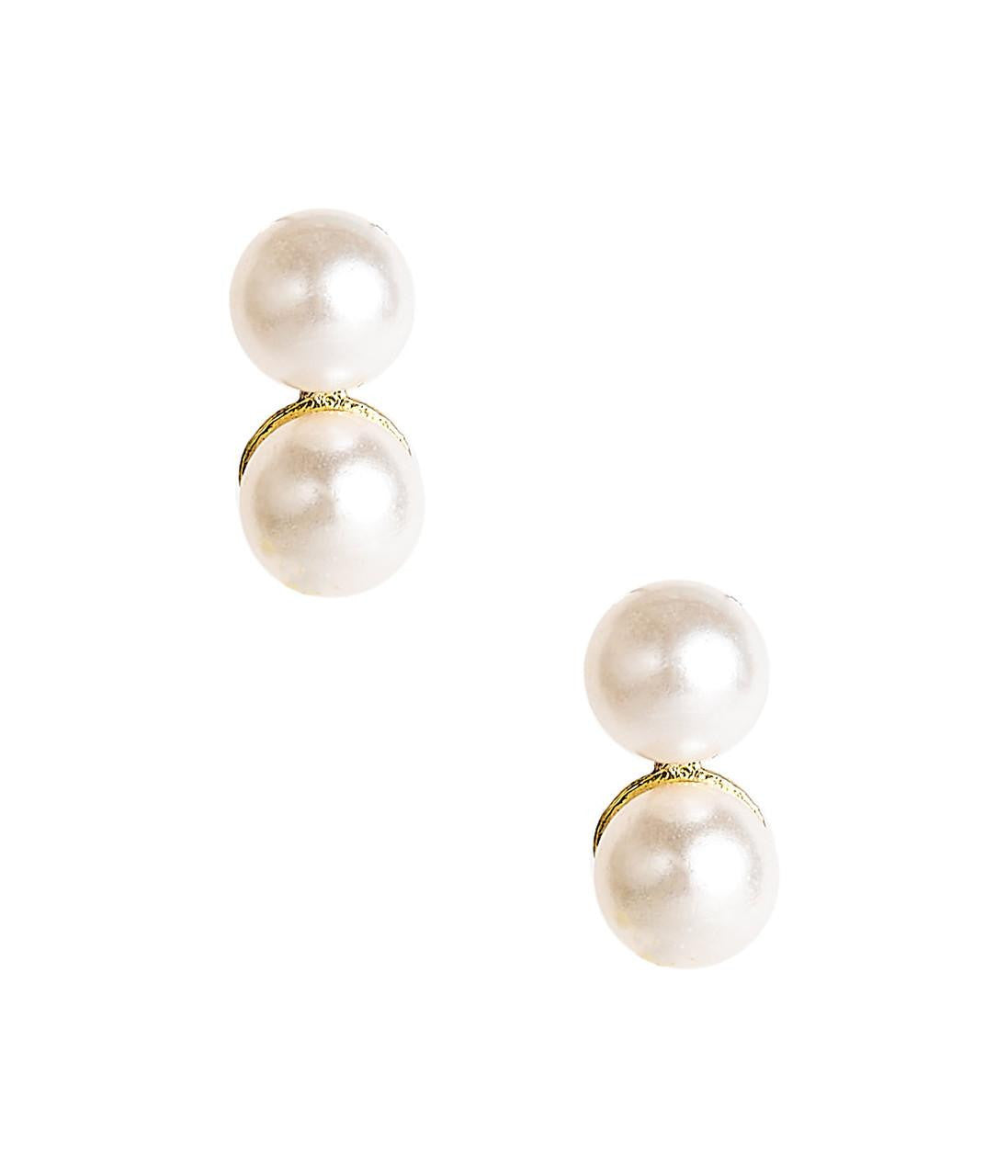 Belle - Double Pearl earrings - Glamourous Grace