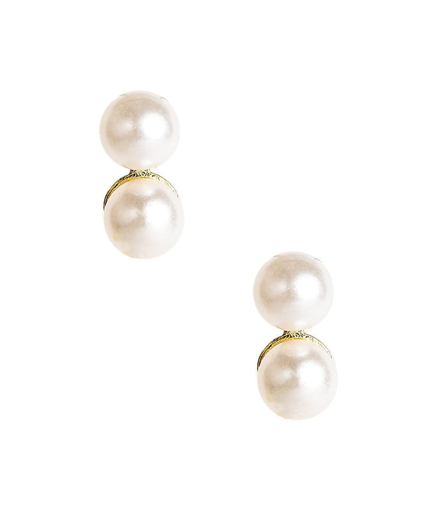 Belle - Double Pearl earrings - Glamourous Grace