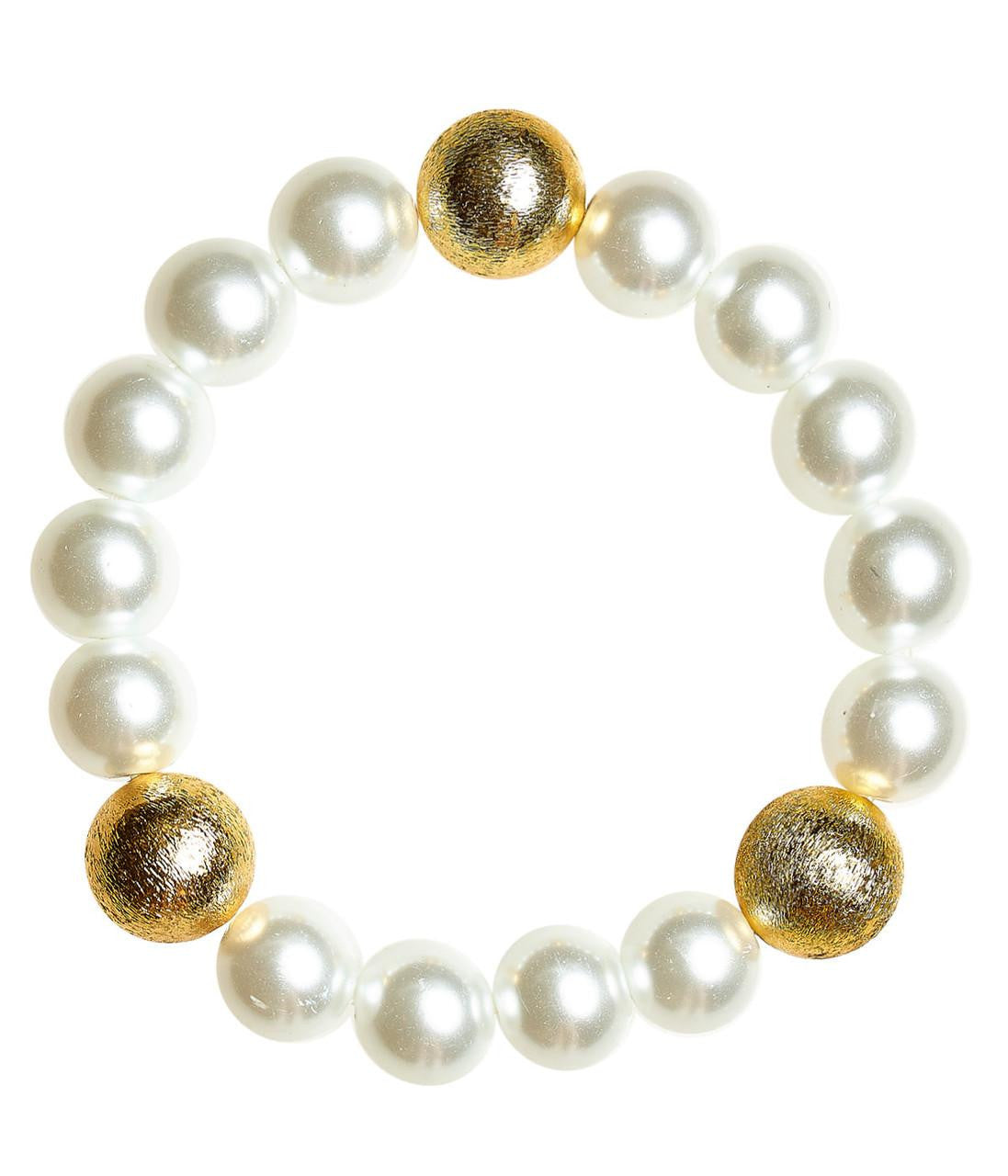 Birdie Bracelet with Gold Beads - Glamourous Grace