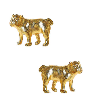 Bulldog Stud - Gold Earring - Glamourous Grace