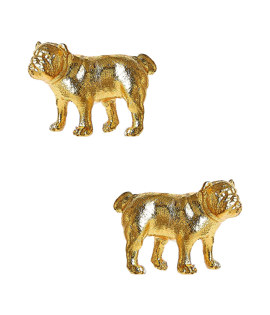 Bulldog Stud - Gold Earring - Glamourous Grace