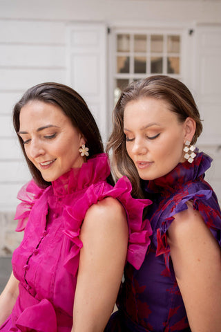 Camilla - Mother of Pearl - Statement Earring - Glamourous Grace
