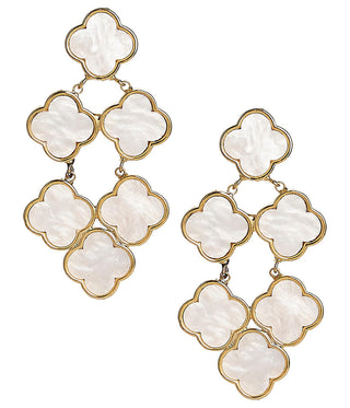 Camilla - Mother of Pearl - Statement Earring - Glamourous Grace