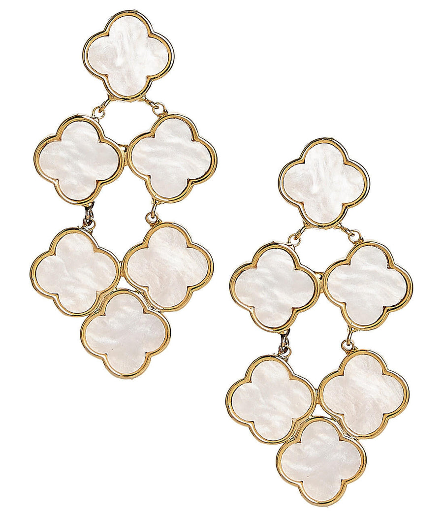 Camilla - Mother of Pearl - Statement Earring - Glamourous Grace