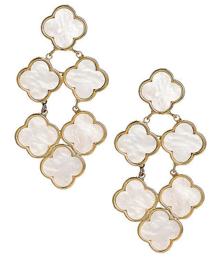 Camilla - Mother of Pearl - Statement Earring - Glamourous Grace