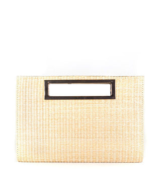 Chloe Clutch - Straw - Gold Charm - Glamourous Grace