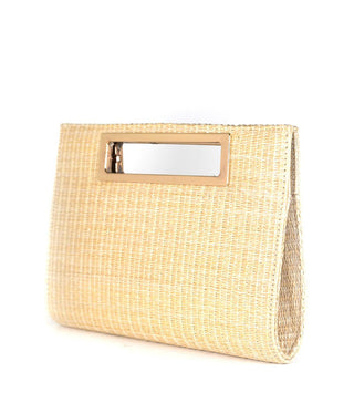 Chloe Clutch - Straw - Gold Charm - Glamourous Grace