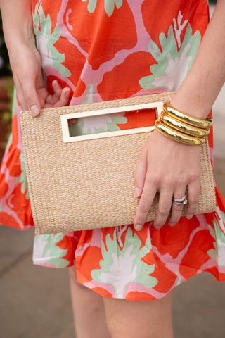 Chloe Clutch - Straw - Glamourous Grace