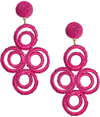 Chloe Raffia  - Drop Earring - Glamourous Grace