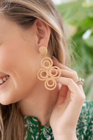 Chloe Raffia  - Drop Earring - Glamourous Grace