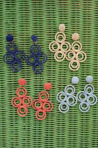 Chloe Raffia  - Drop Earring - Glamourous Grace