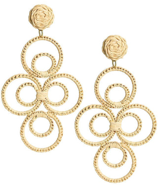 Chloe Raffia  - Drop Earring - Glamourous Grace