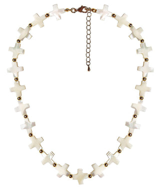 Diana Necklace - All Cross Pearl - Glamourous Grace