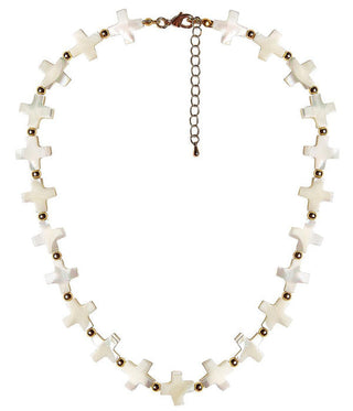 Diana Necklace - All Cross Pearl - Glamourous Grace