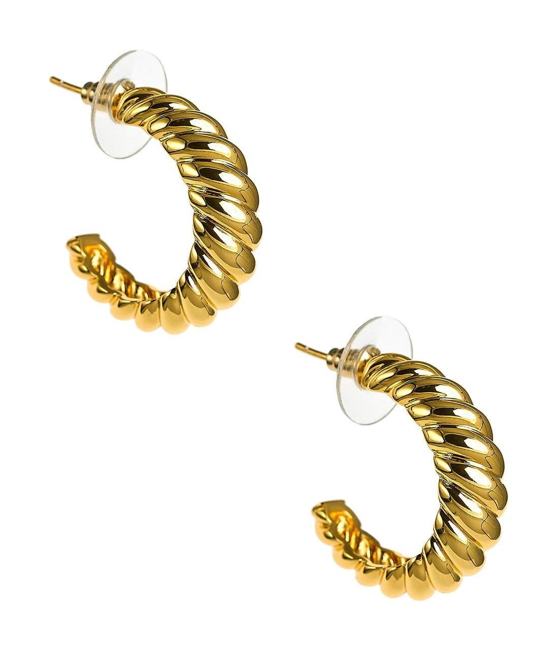 Francesca Hoop Earring - Belle of the Ball - 18k Plated Gold - Glamourous Grace