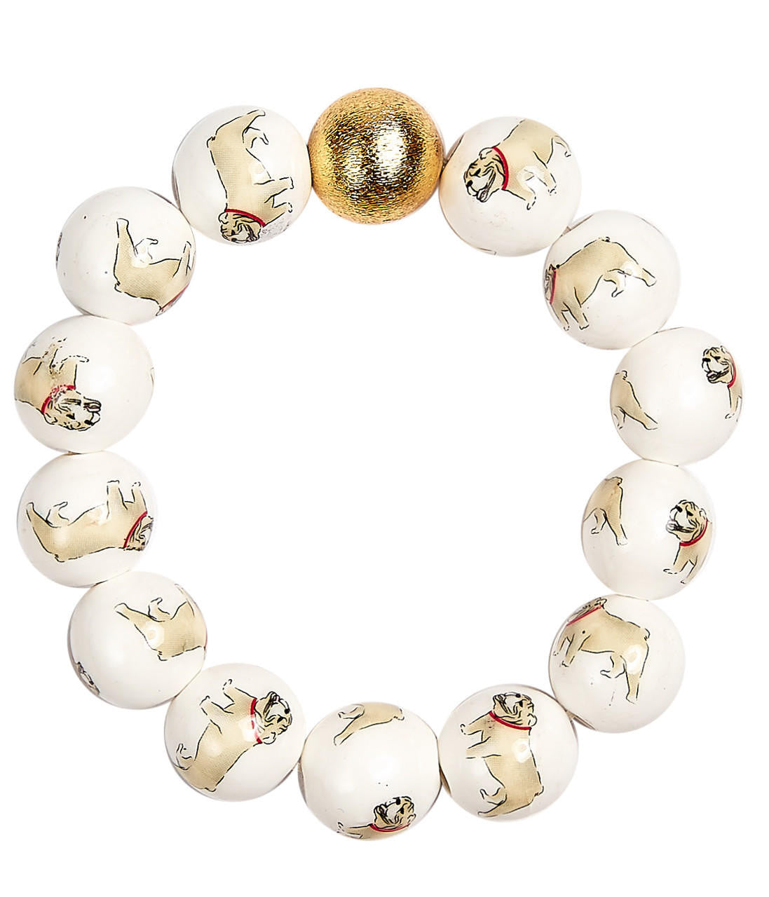 Georgia Beaded Bracelet - Bulldog - Gameday Collection - Glamourous Grace