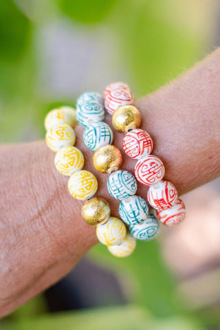 Georgia Beaded Bracelet - Patterned - Glamourous Grace