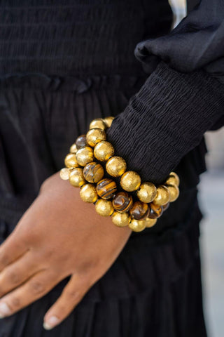Georgia Beaded Bracelet - Patterned - Glamourous Grace