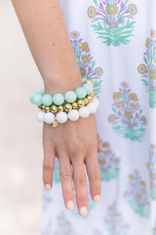 Georgia Beaded Bracelet - Quartz  (6 New Colors) - Glamourous Grace