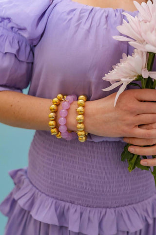 Georgia Beaded Bracelet - Quartz  (6 New Colors) - Glamourous Grace
