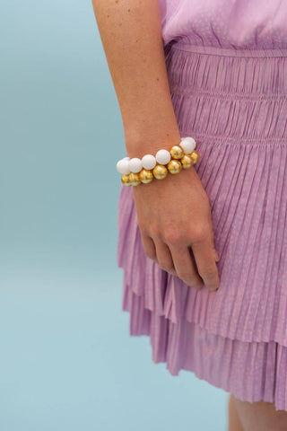 Georgia Beaded Bracelet - Quartz  (6 New Colors) - Glamourous Grace