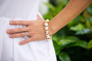 Georgia Beaded Bracelet - Tiger - Gameday Collection - Glamourous Grace