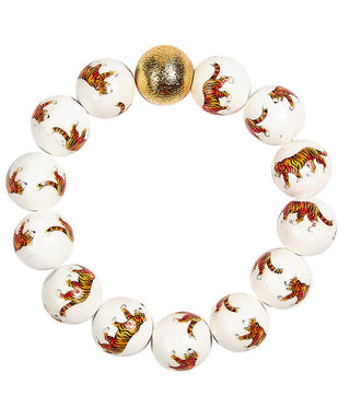 Georgia Beaded Bracelet - Tiger - Gameday Collection - Glamourous Grace