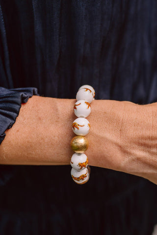 Georgia Beaded Bracelet - Tiger - Gameday Collection - Glamourous Grace
