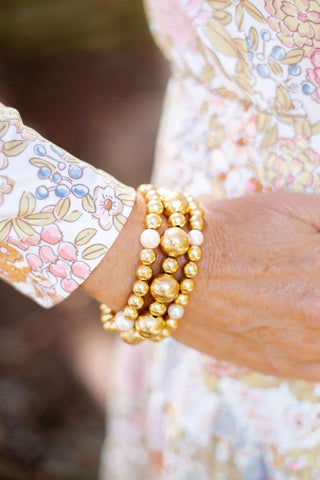 Georgia Bracelet -  Large Mixed Beads  14mm and 6mm beads - Glamourous Grace