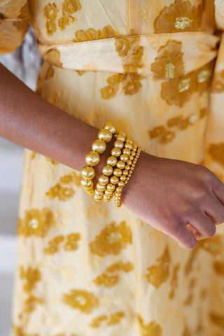 Georgia - Gold Beaded Bracelet - Glamourous Grace