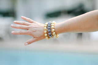 Georgia - Gold Beaded Bracelet - Glamourous Grace