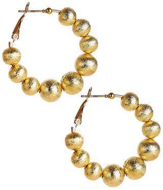 Georgia Hoop - Brushed Gold 10mm - Glamourous Grace