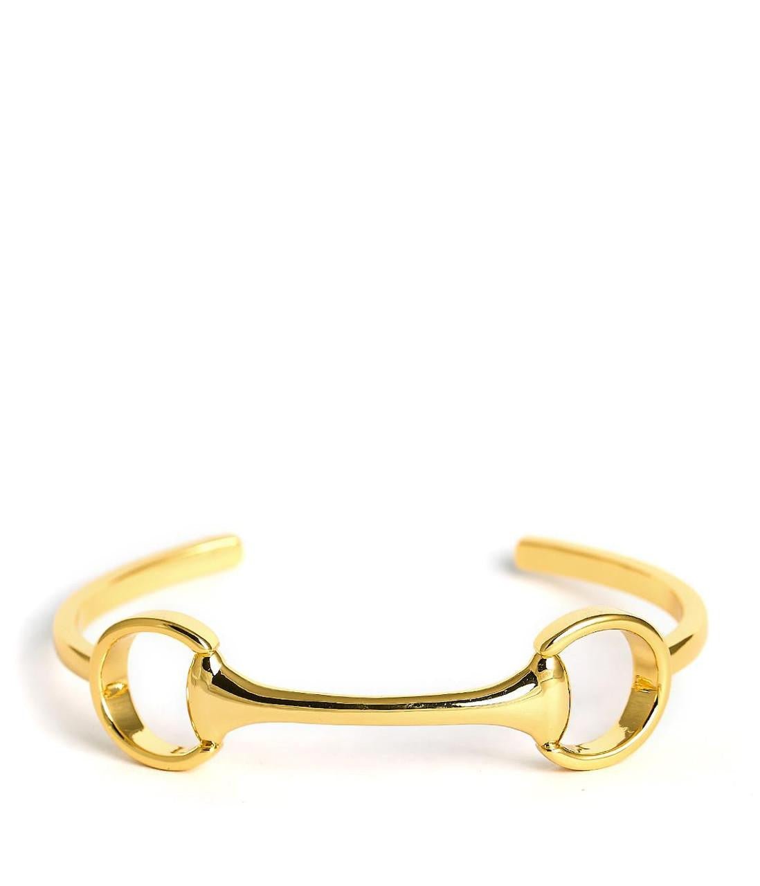 Gold Horse Bit Cuff - 18k Plated - Glamourous Grace