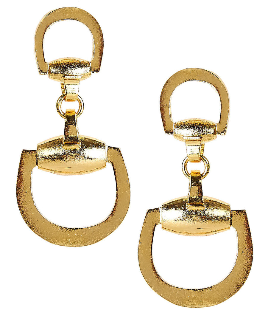 Horsebit - Gold Earrings - Glamourous Grace