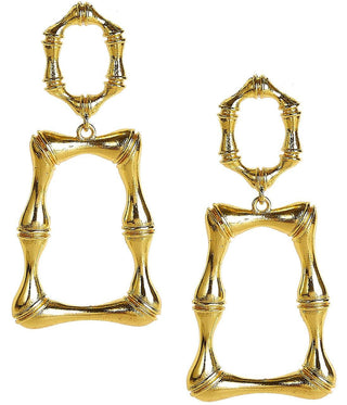 Jordan - Statement Bamboo - Earrings - Glamourous Grace