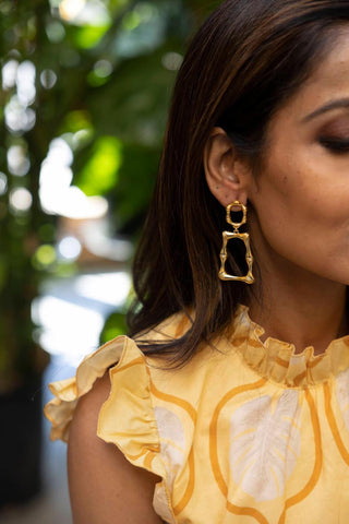 Jordan - Statement Bamboo - Earrings - Glamourous Grace