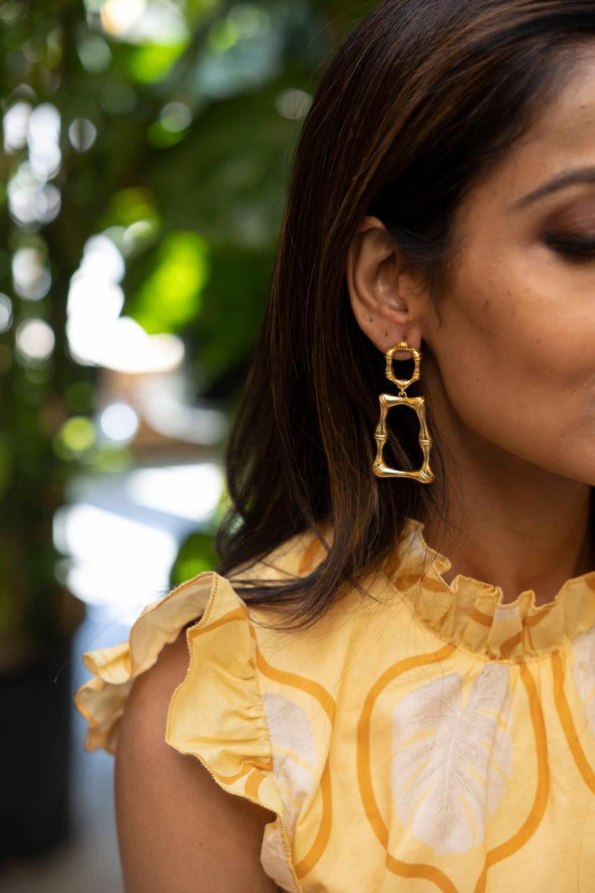 Jordan - Statement Bamboo - Earrings - Glamourous Grace