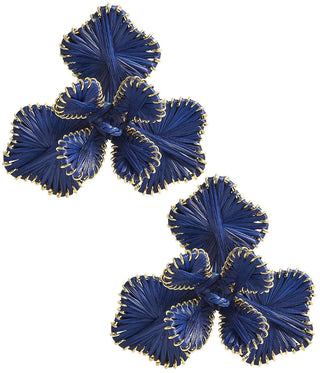 Kaia - Raffia Flower Earring - Glamourous Grace