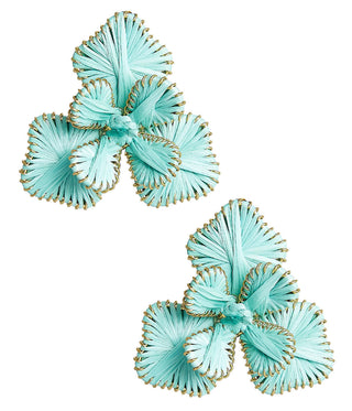 Kaia - Raffia Flower Earring - Glamourous Grace