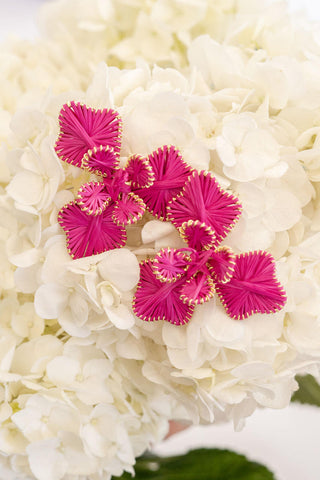 Kaia - Raffia Flower Earring - Glamourous Grace