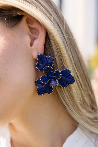 Kaia - Raffia Flower Earring - Glamourous Grace
