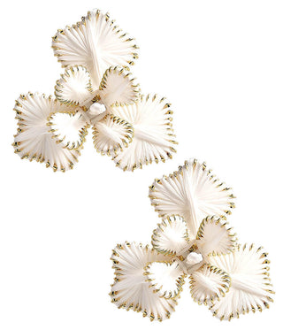 Kaia - Raffia Flower Earring - Glamourous Grace
