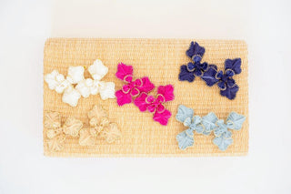 Kaia - Raffia Flower Earring - Glamourous Grace